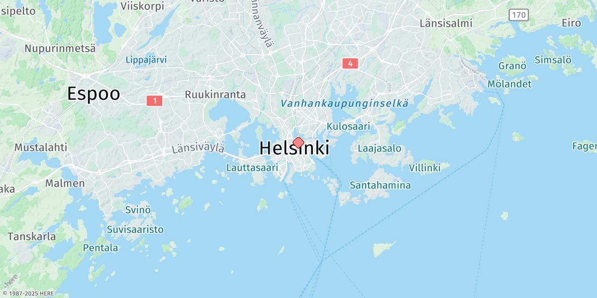 Map of Helsinki