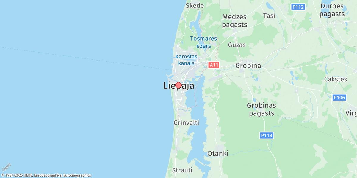 Map of Liepaja