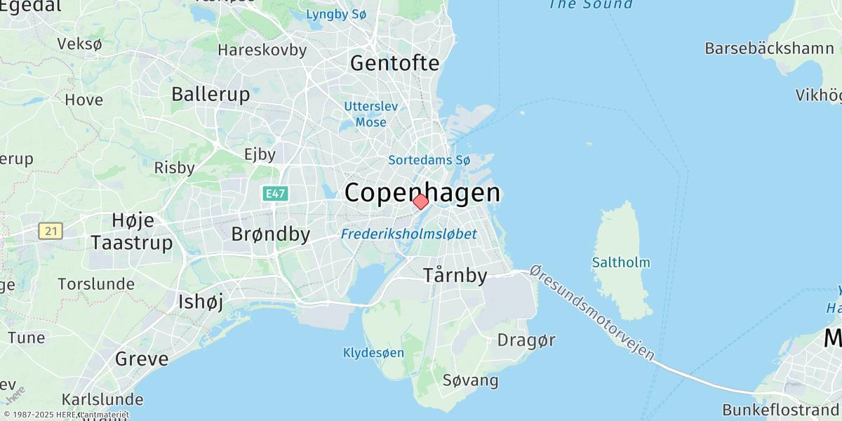 Map of Kobenhavn