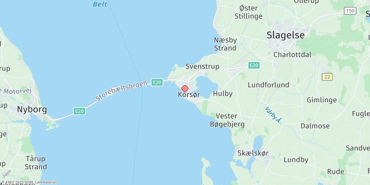 Map of Korsor
