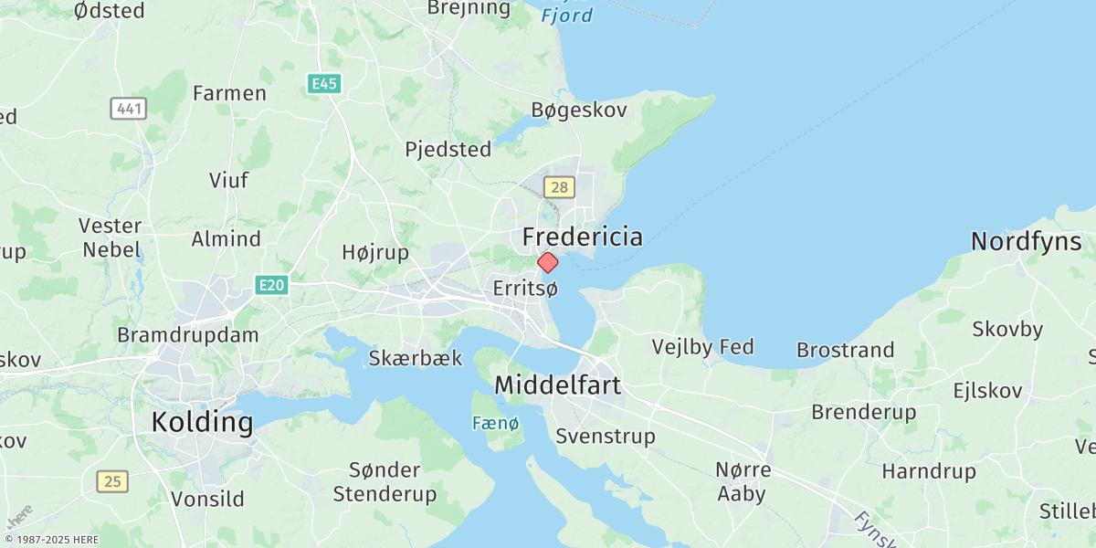 Map of Fredericia