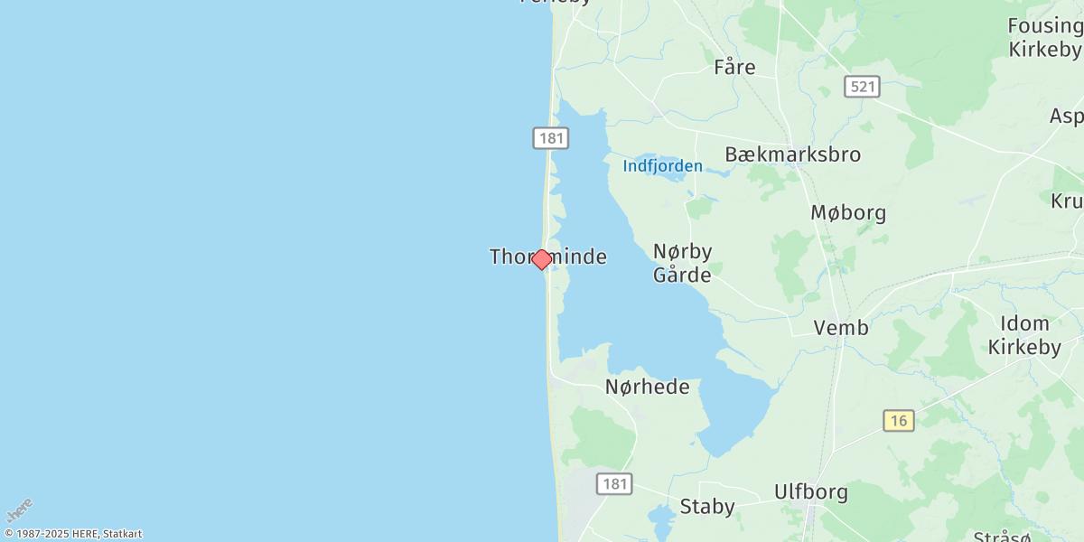 Map of Thorsminde