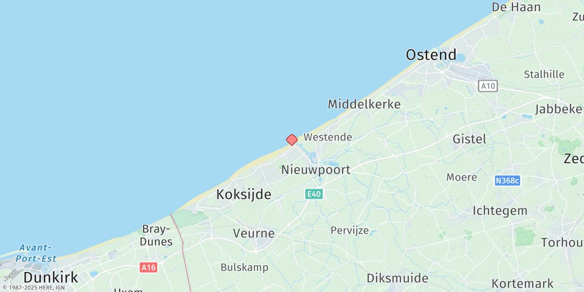Map of Nieuwpoort