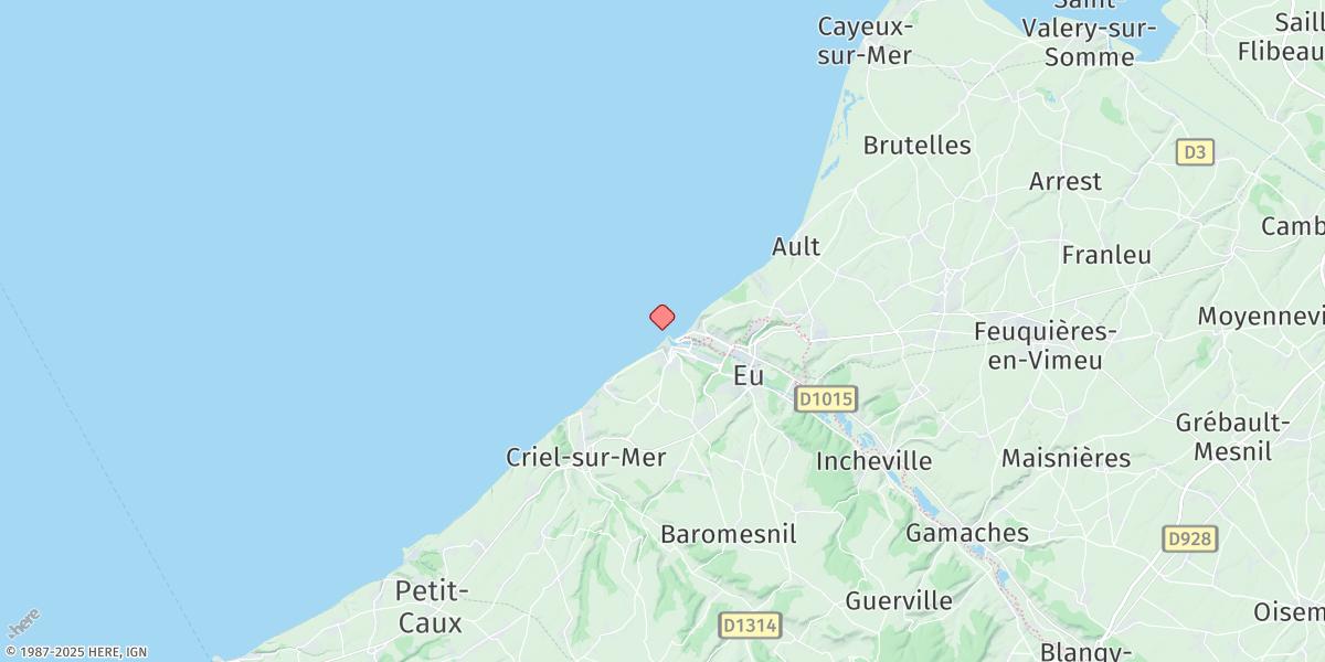 Map of Le Treport