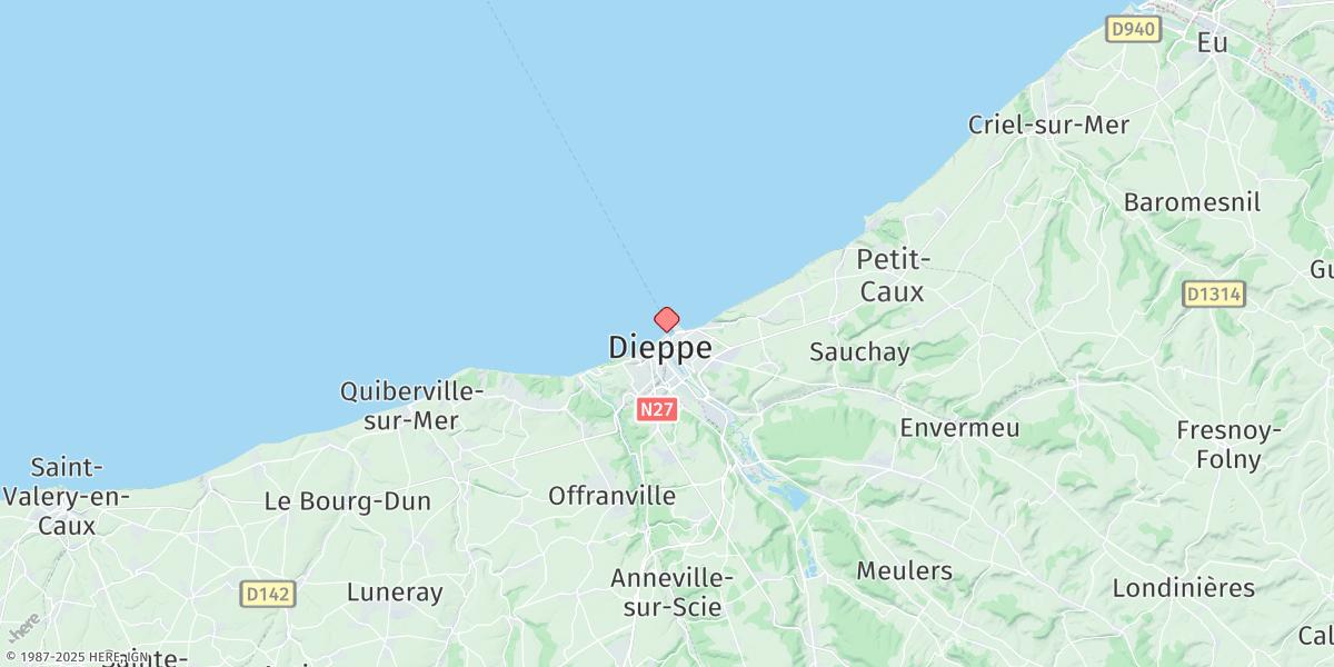 Map of Dieppe