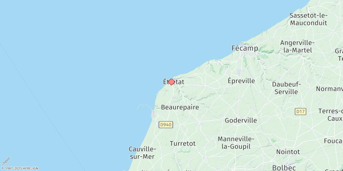 Map of Etretat