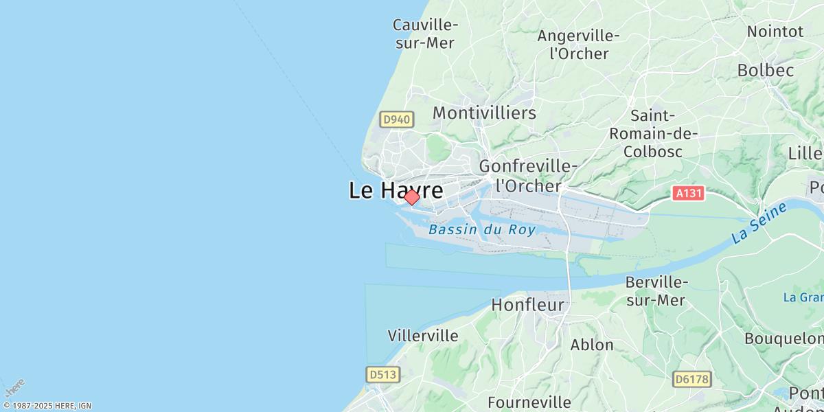 Map of Le Havre