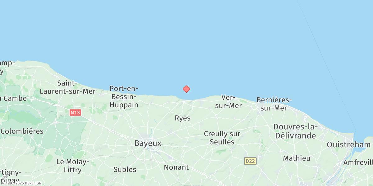 Map of Arromanches