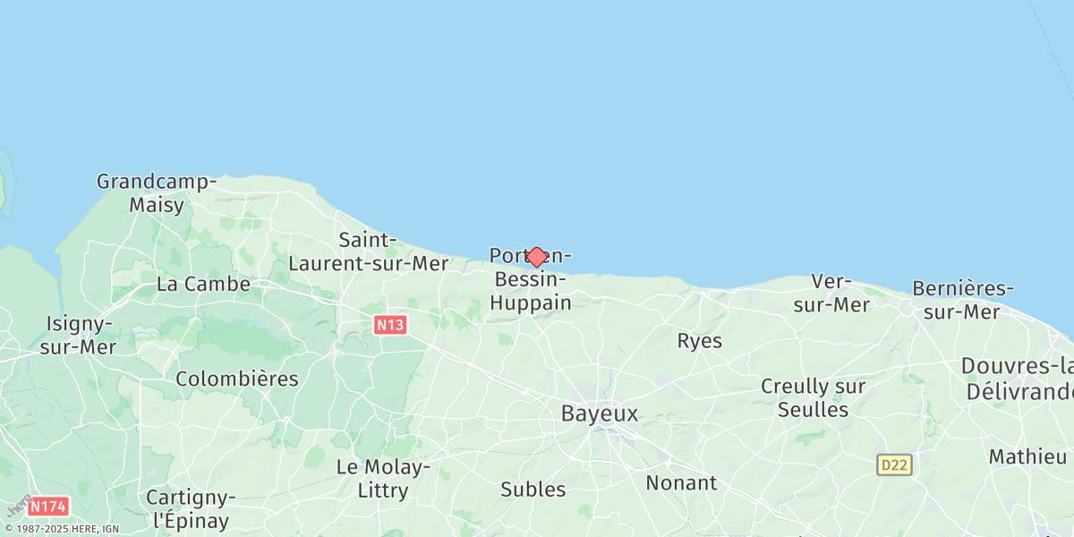 Map of Port-en-bessin