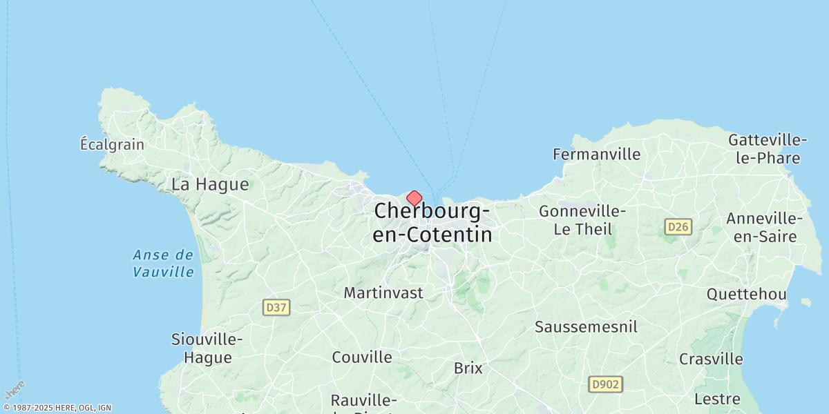 Map of Cherbourg