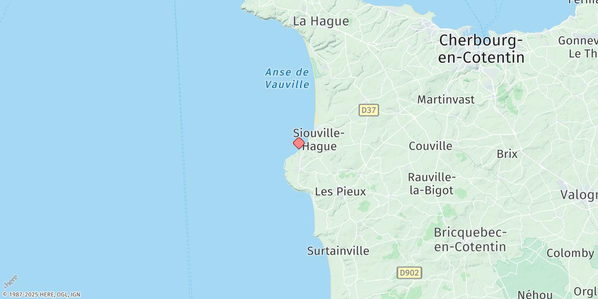 Map of Dielette