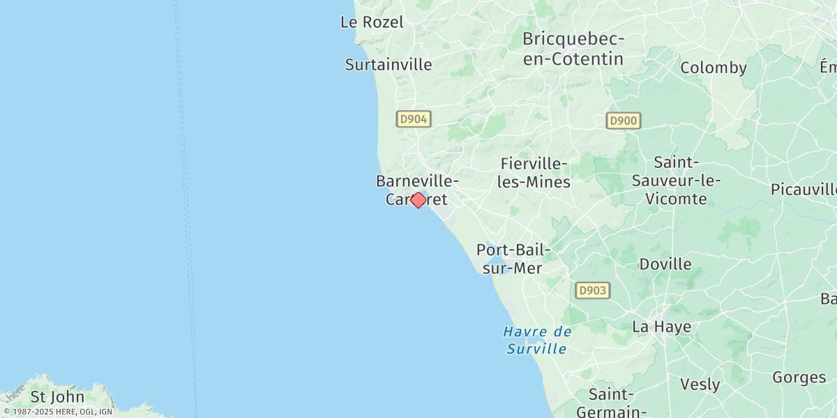 Map of Carteret
