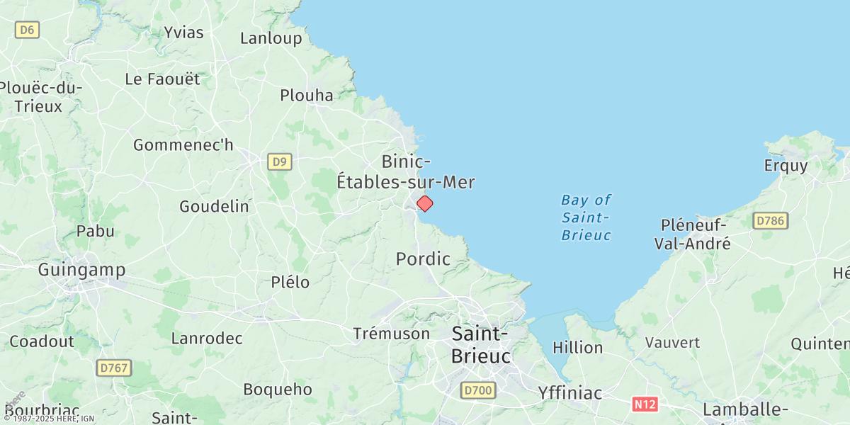 Map of Binic