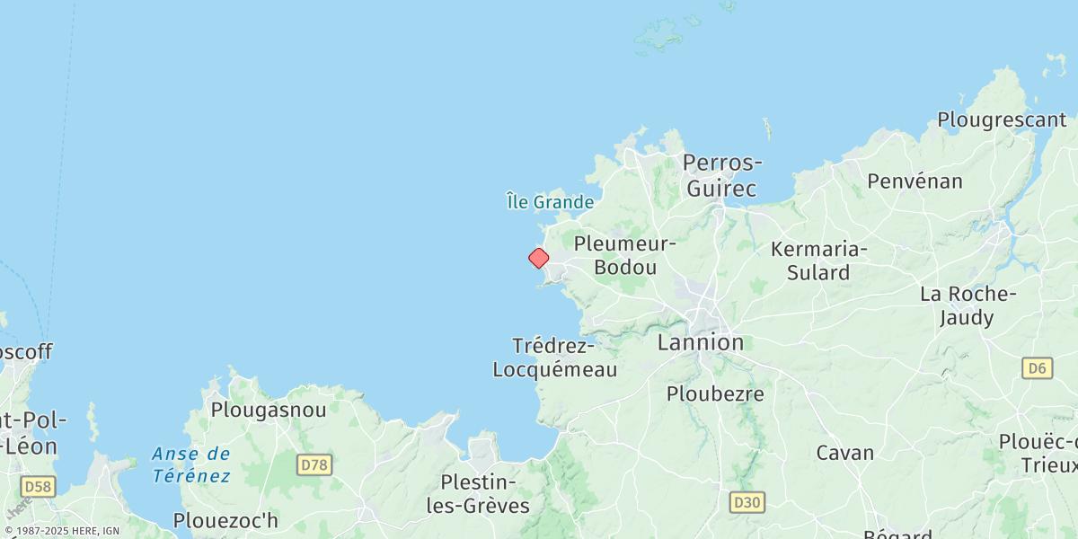 Map of Trebeurden