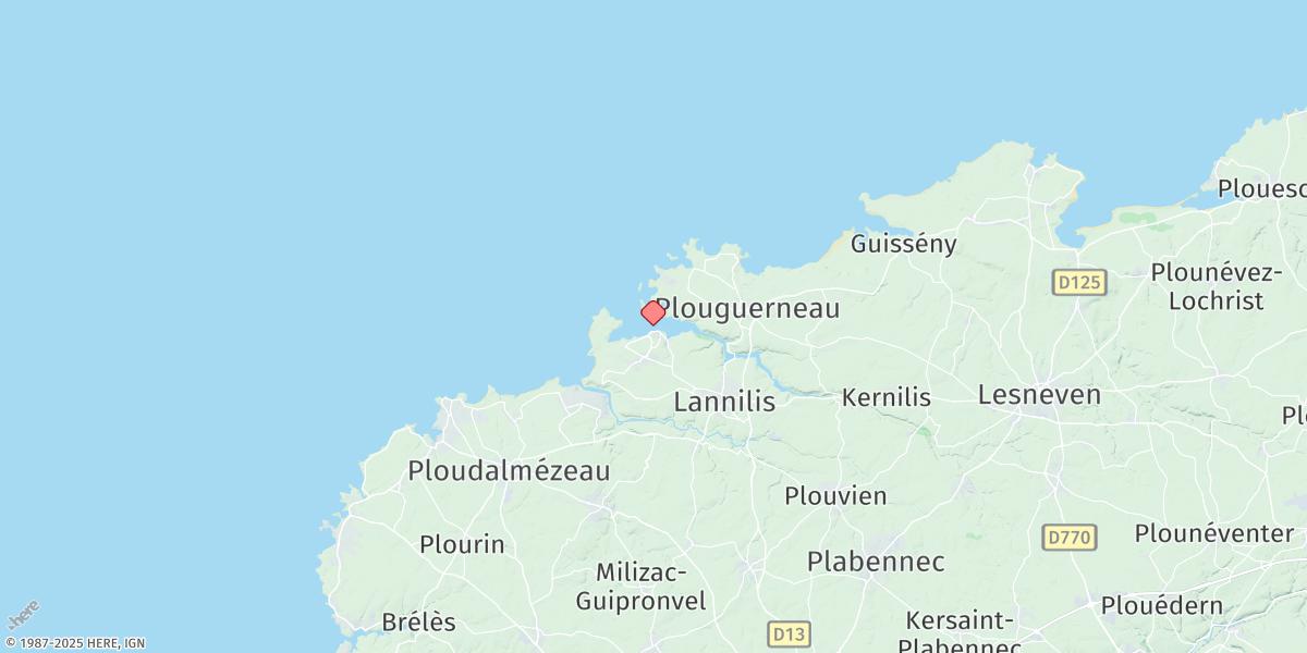 Map of L'Aber-wrac'H