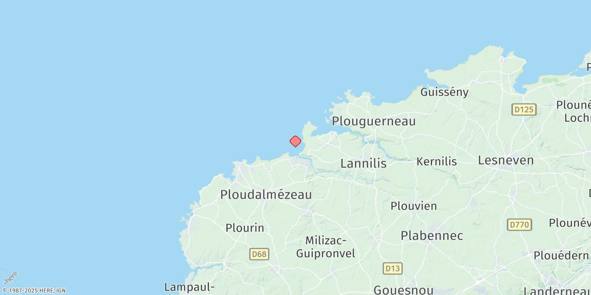 Map of L'Aber Benoit