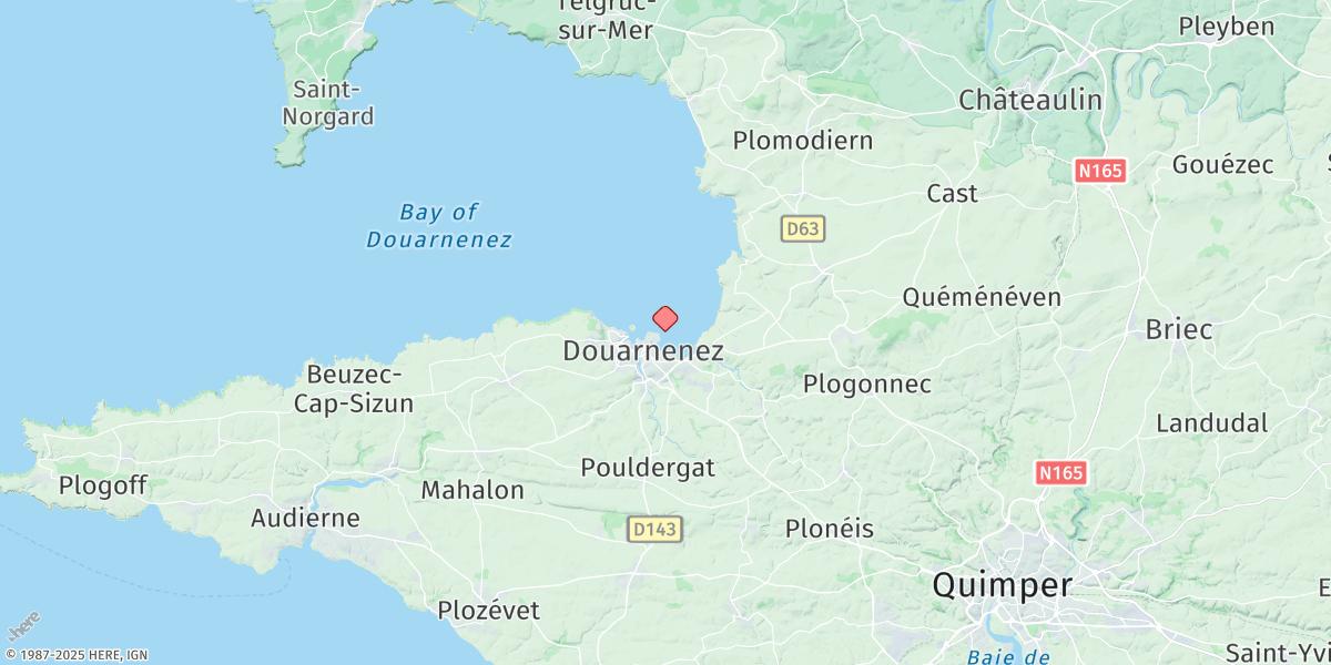 Map of Douarnenez