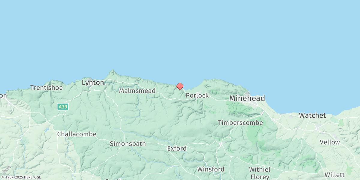 Map of Porlock Bay