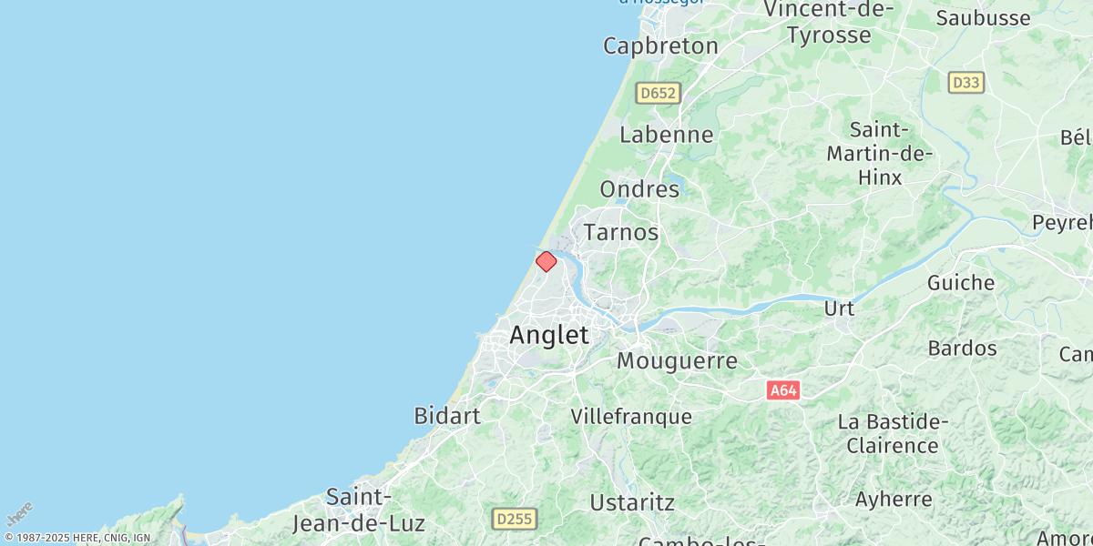 Map of Boucau
