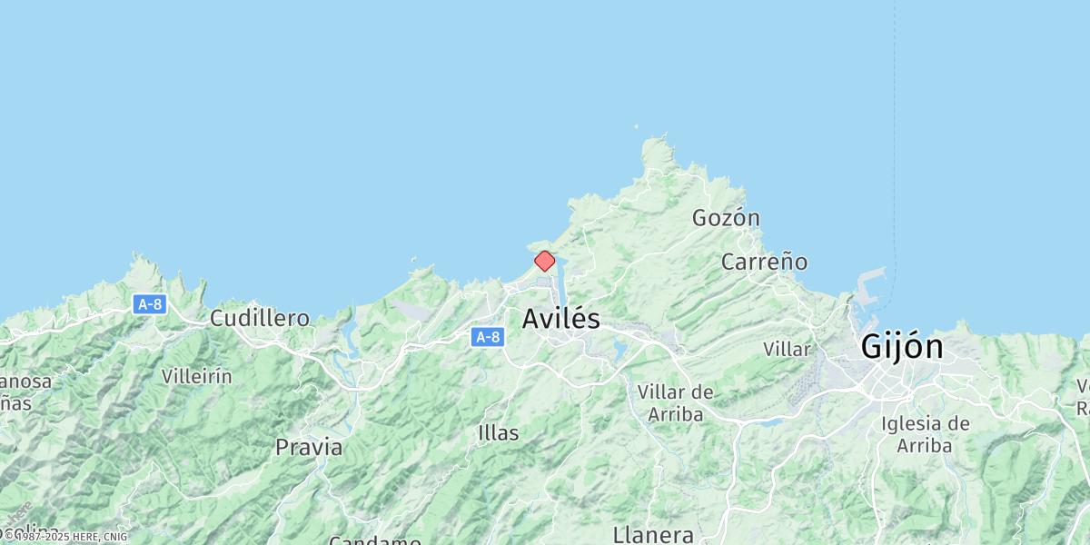 Map of Aviles