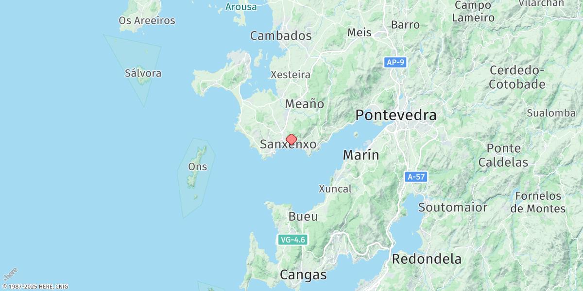 Map of Sanxenxo