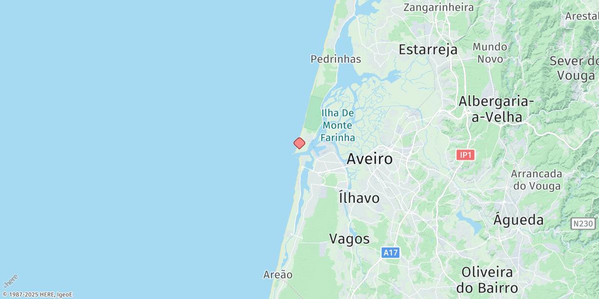 Map of Porto De Aveiro