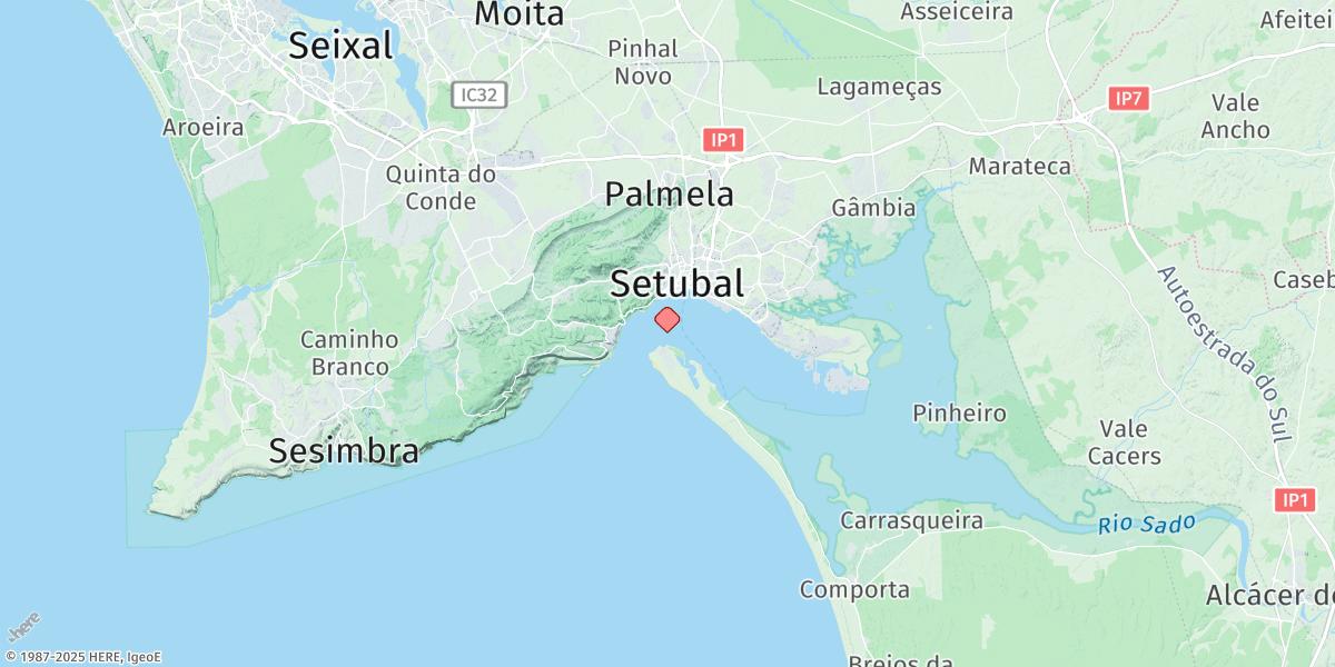 Map of Setubal (Troia)