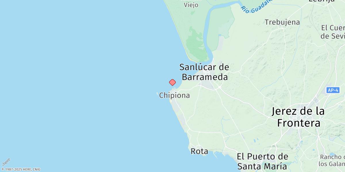 Map of Rio Guadalquivir Bar (Chipiona)