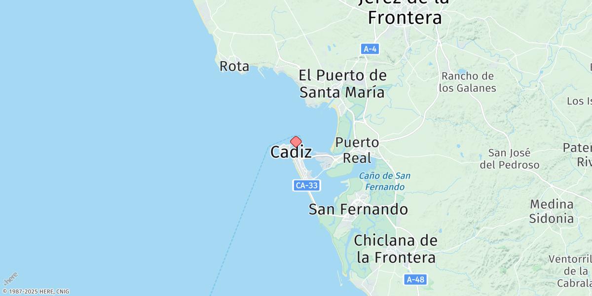 Map of Cadiz