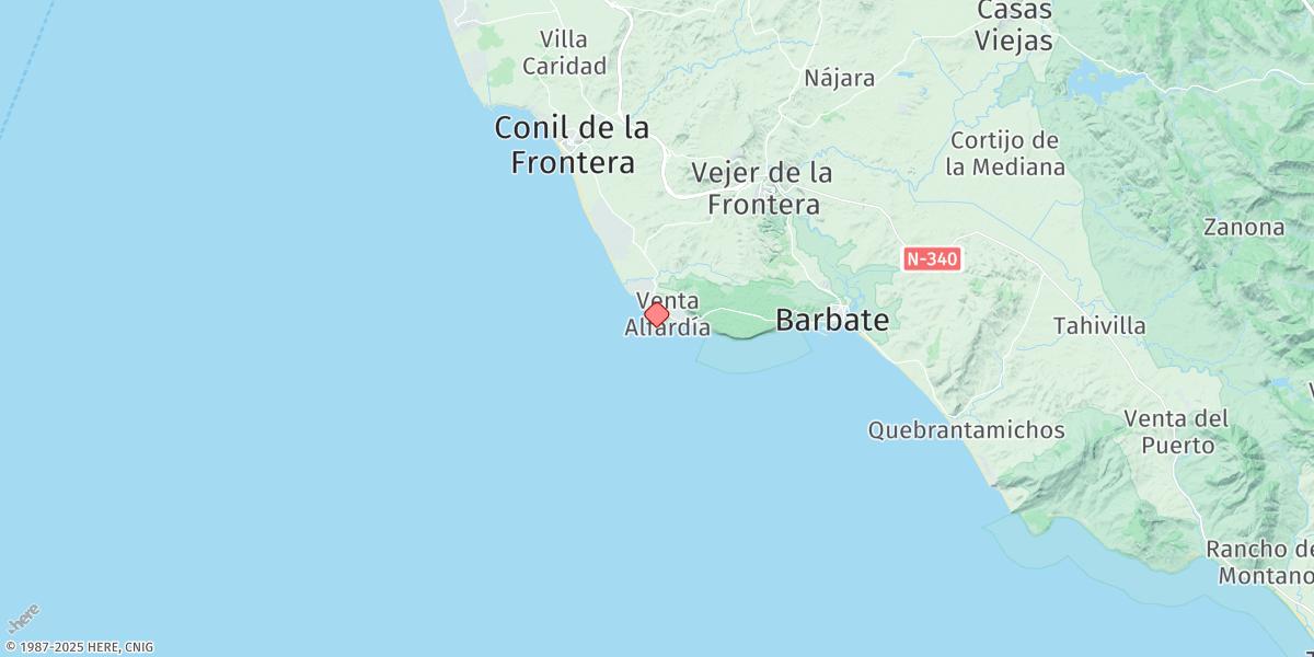 Map of Cabo Trafalgar