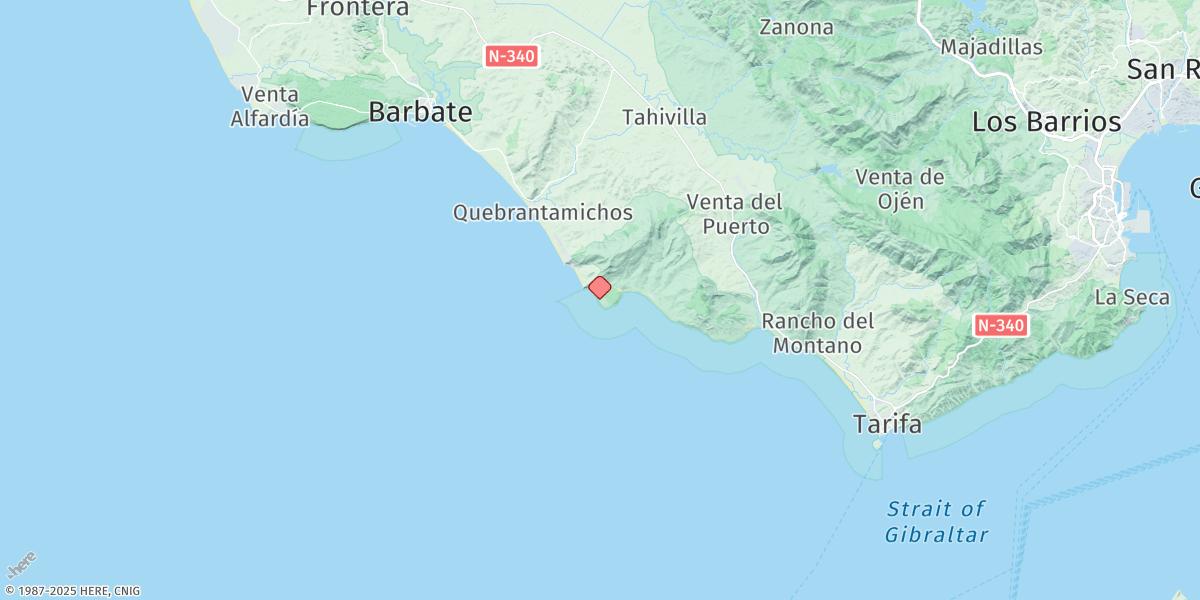 Map of Punta Camarinal