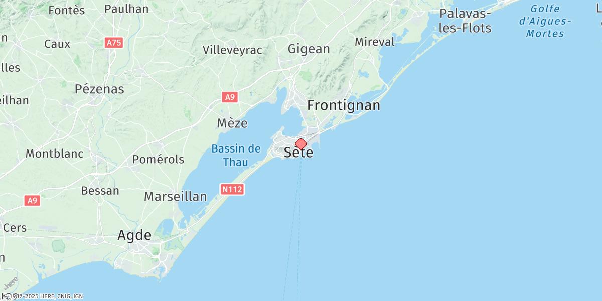 Map of Sete