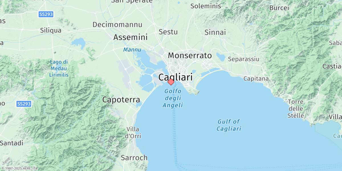Map of Cagliari