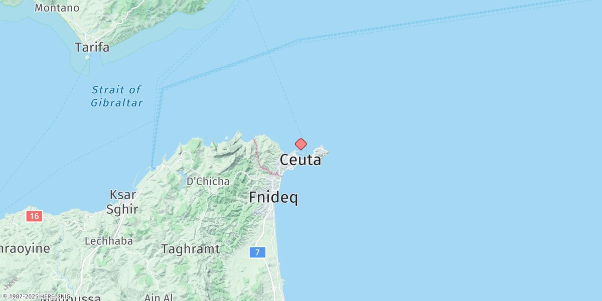 Map of Ceuta
