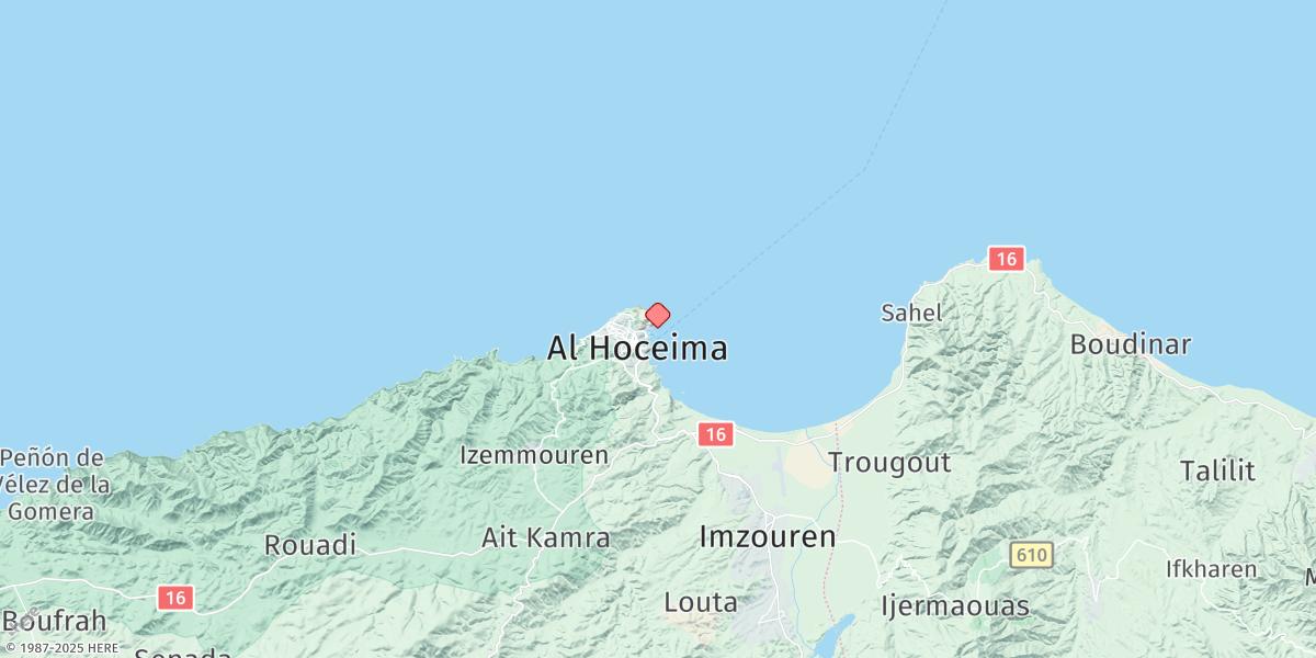 Map of Baie D'Al Hoceima