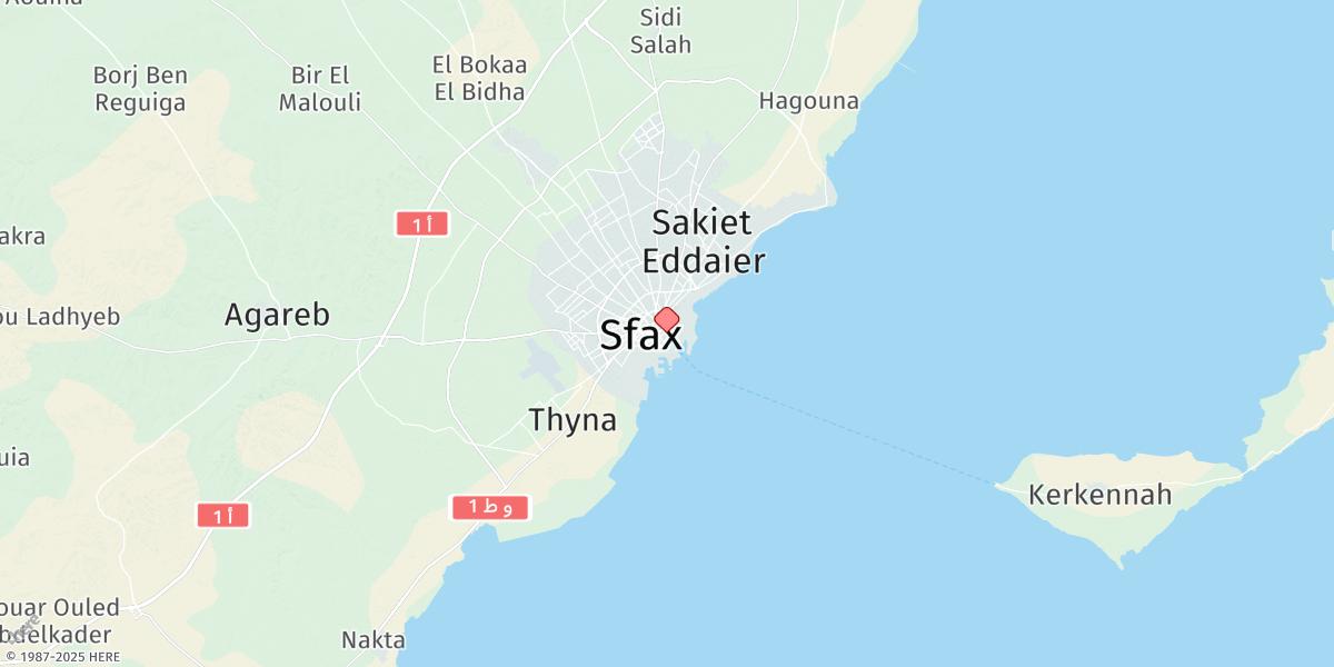 Map of Sfax
