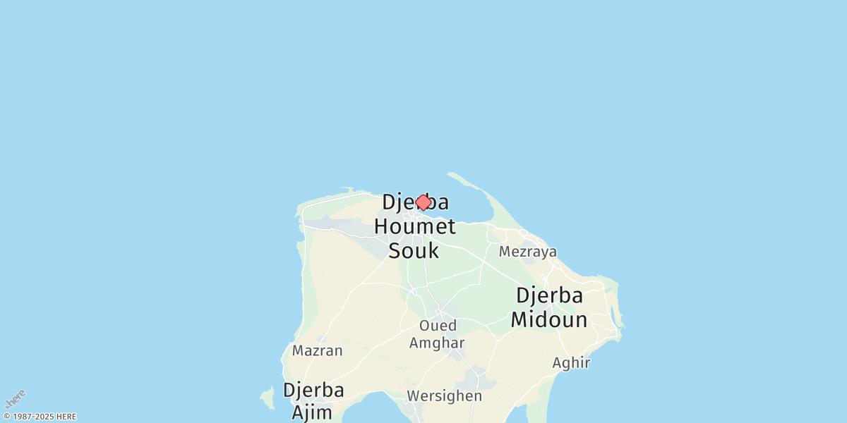 Map of Houmt Souk