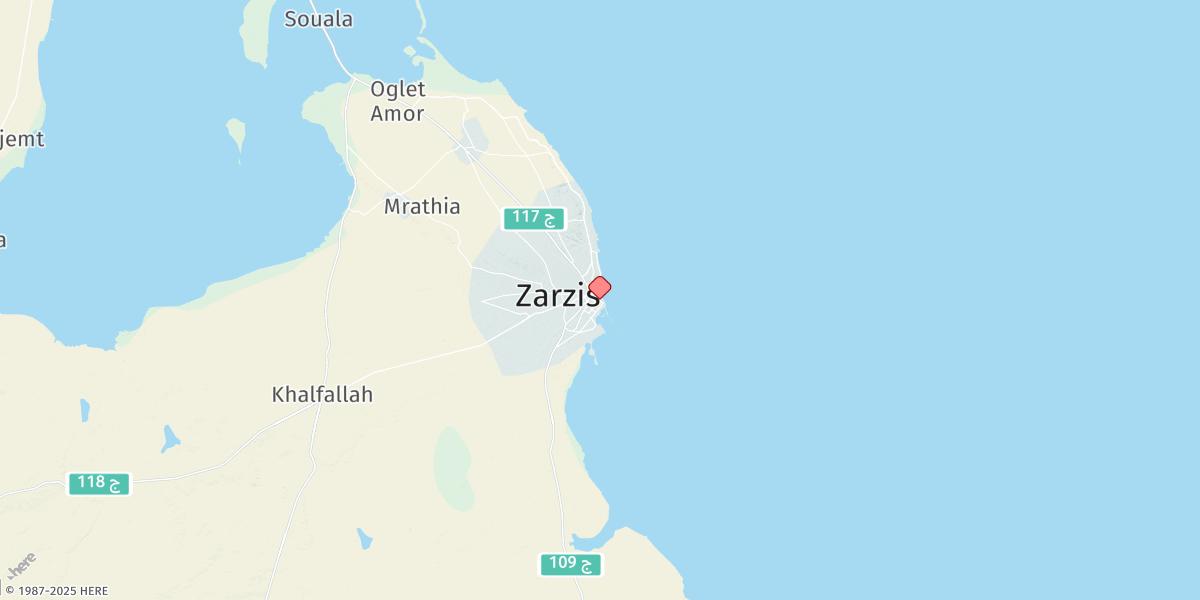 Map of Zarzis
