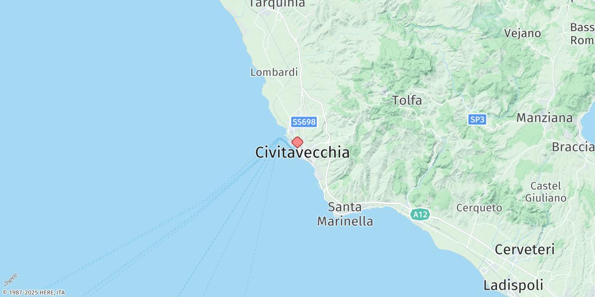 Map of Civitavecchia