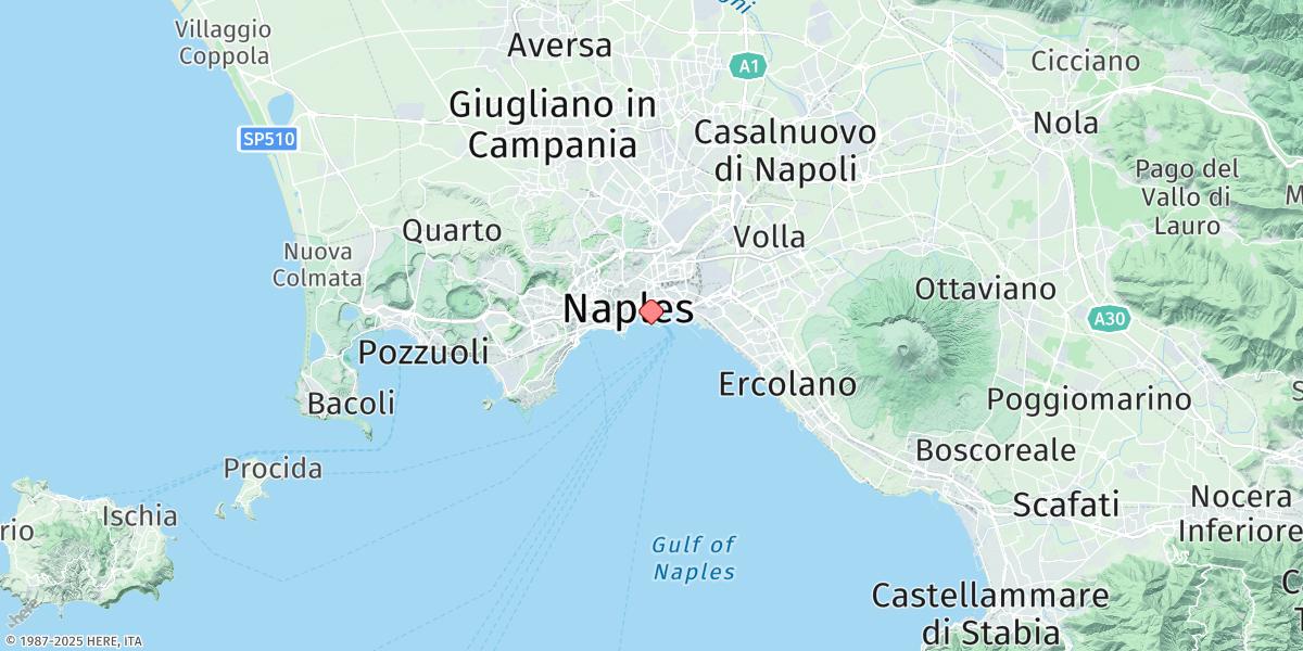 Map of Napoli (Naples)