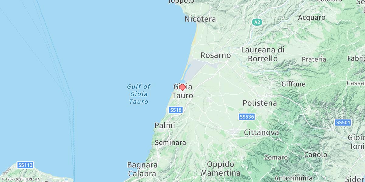 Map of Gioia Tauro