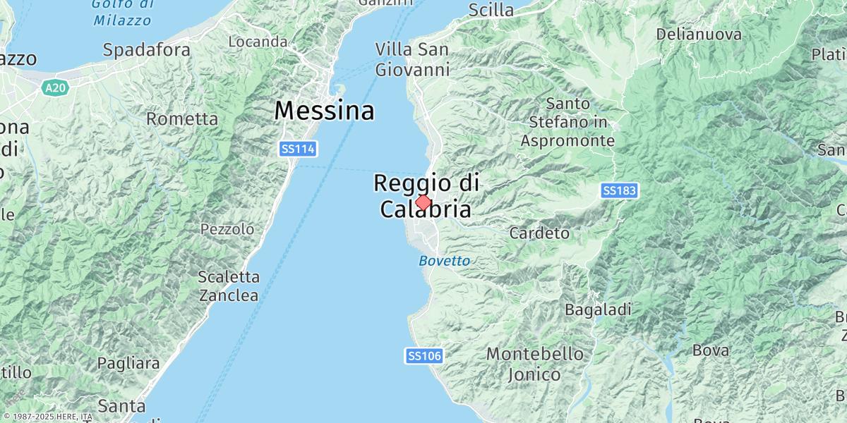 Map of Reggio Calabria