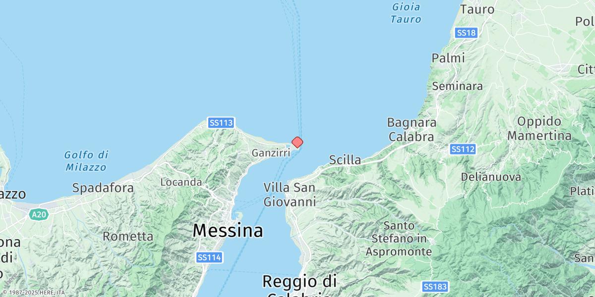 Map of Capo Peloro