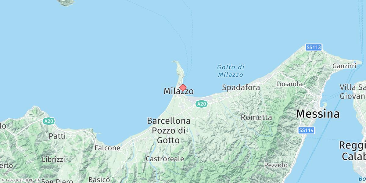 Map of Milazzo