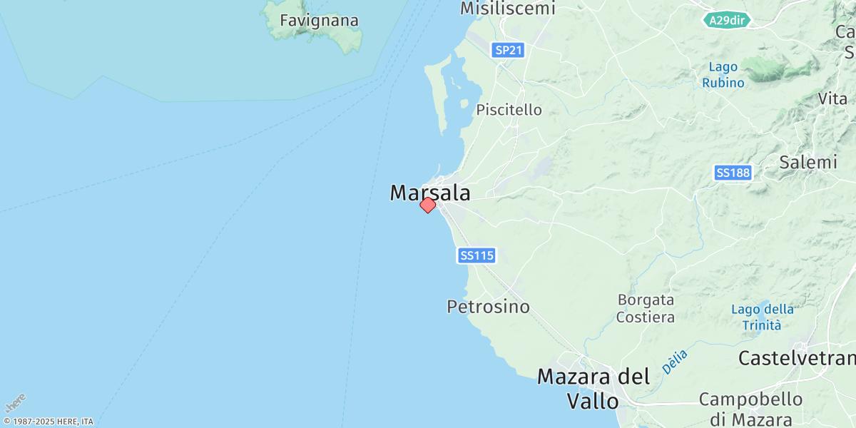 Map of Marsala