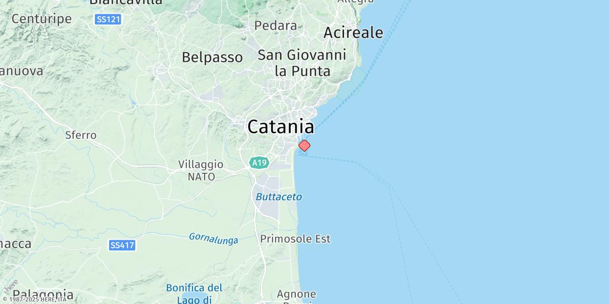 Map of Catania