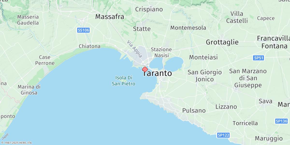 Map of Taranto