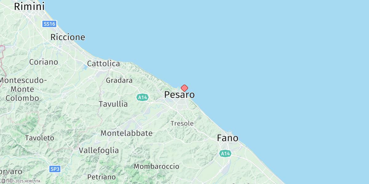 Map of Pesaro