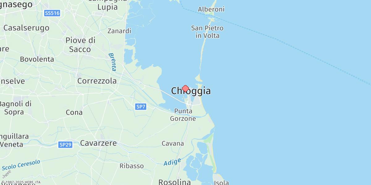 Map of Chioggia
