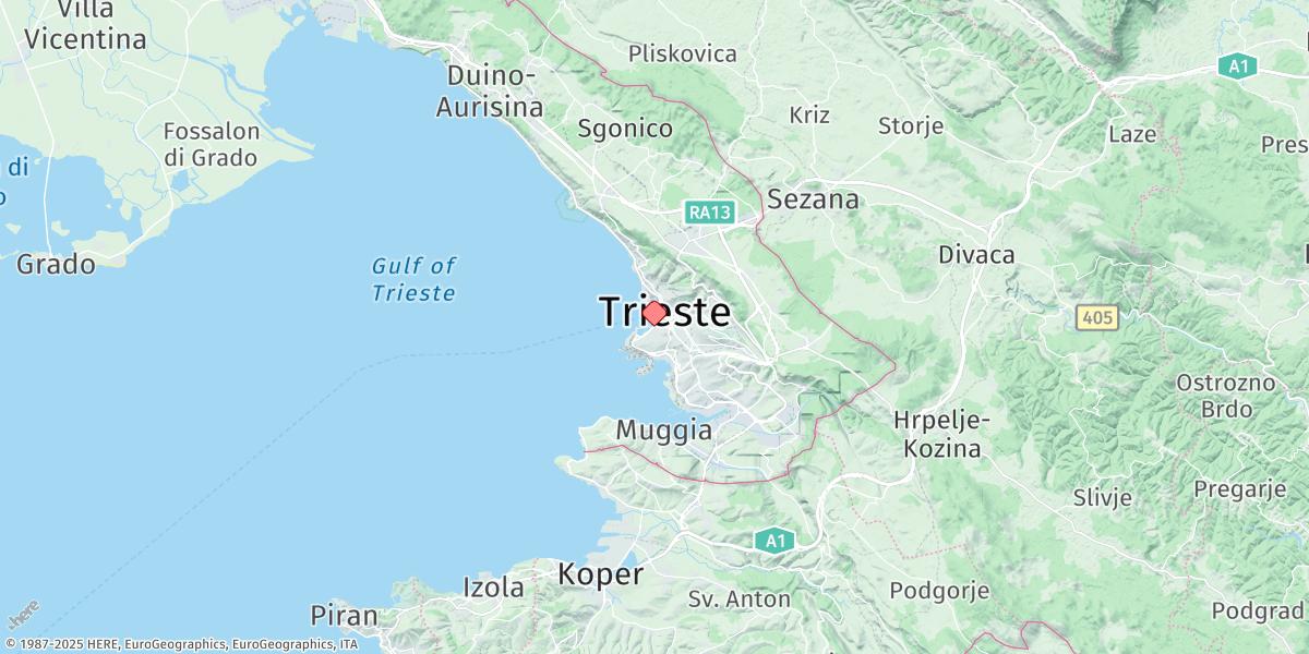 Map of Trieste
